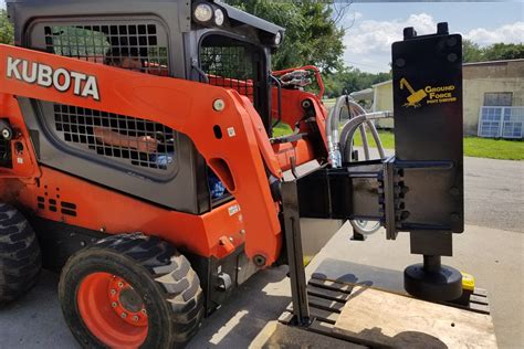 post driver skid steer rental|skid steer post attachment rental.